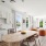 Model kitchen and dining room at our apartments in Westbury, featuring wood grain flooring and stainless steel appliances.